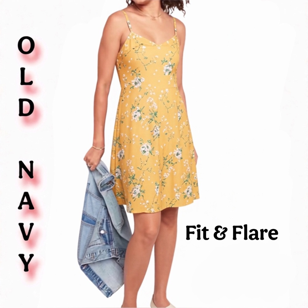 OLD NAVY Fit & Flare V-Neck Mini Dress